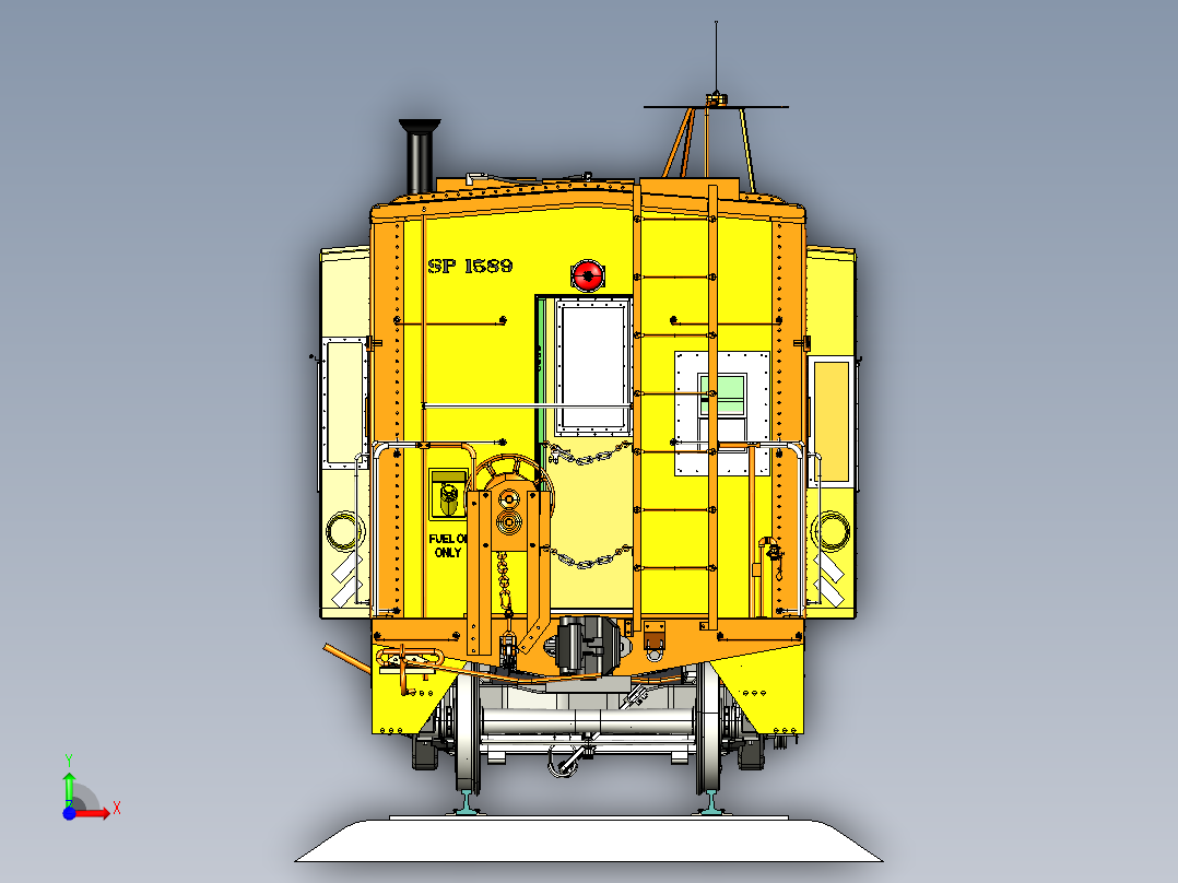 南太平洋1589号车尾前视图
