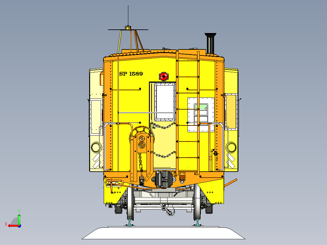 南太平洋1589号车尾后视图