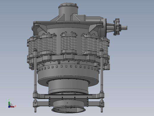 圆锥破碎机机械设计（pyb1200型圆锥式破碎机）【说明书+CAD图纸+SW三维+STEP x_t 通用格式+开题报告+外文翻译】前视缩略图