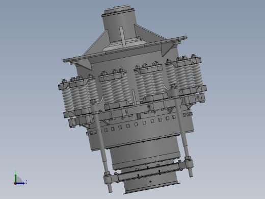 圆锥破碎机机械设计（pyb1200型圆锥式破碎机）【说明书+CAD图纸+SW三维+STEP x_t 通用格式+开题报告+外文翻译】左视缩略图