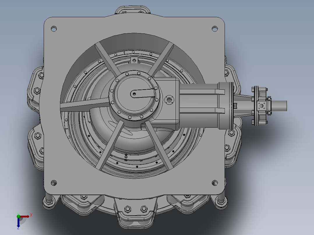 圆锥破碎机机械设计（pyb1200型圆锥式破碎机）【说明书+CAD图纸+SW三维+STEP x_t 通用格式+开题报告+外文翻译】俯视图