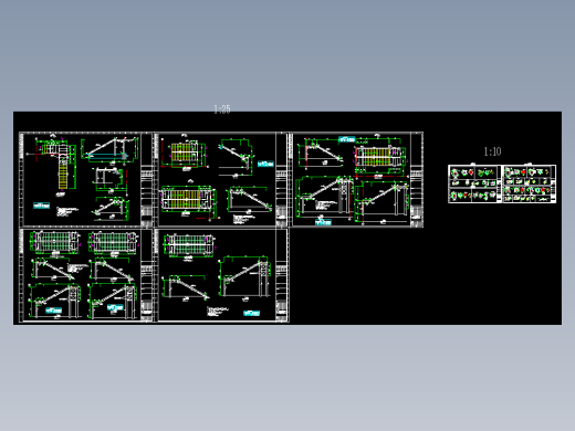 钢结构楼梯CAD图纸