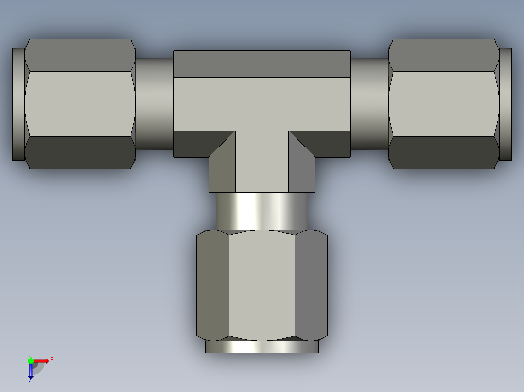 卡套式工业通用硬管接头6_jbu-s俯视图