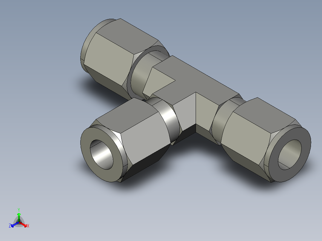 卡套式工业通用硬管接头6_jbu-s正等轴测图