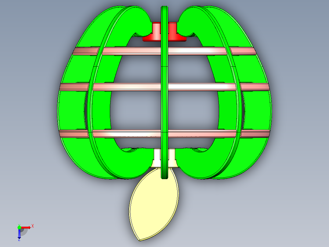 爱——苹果笔架俯视图