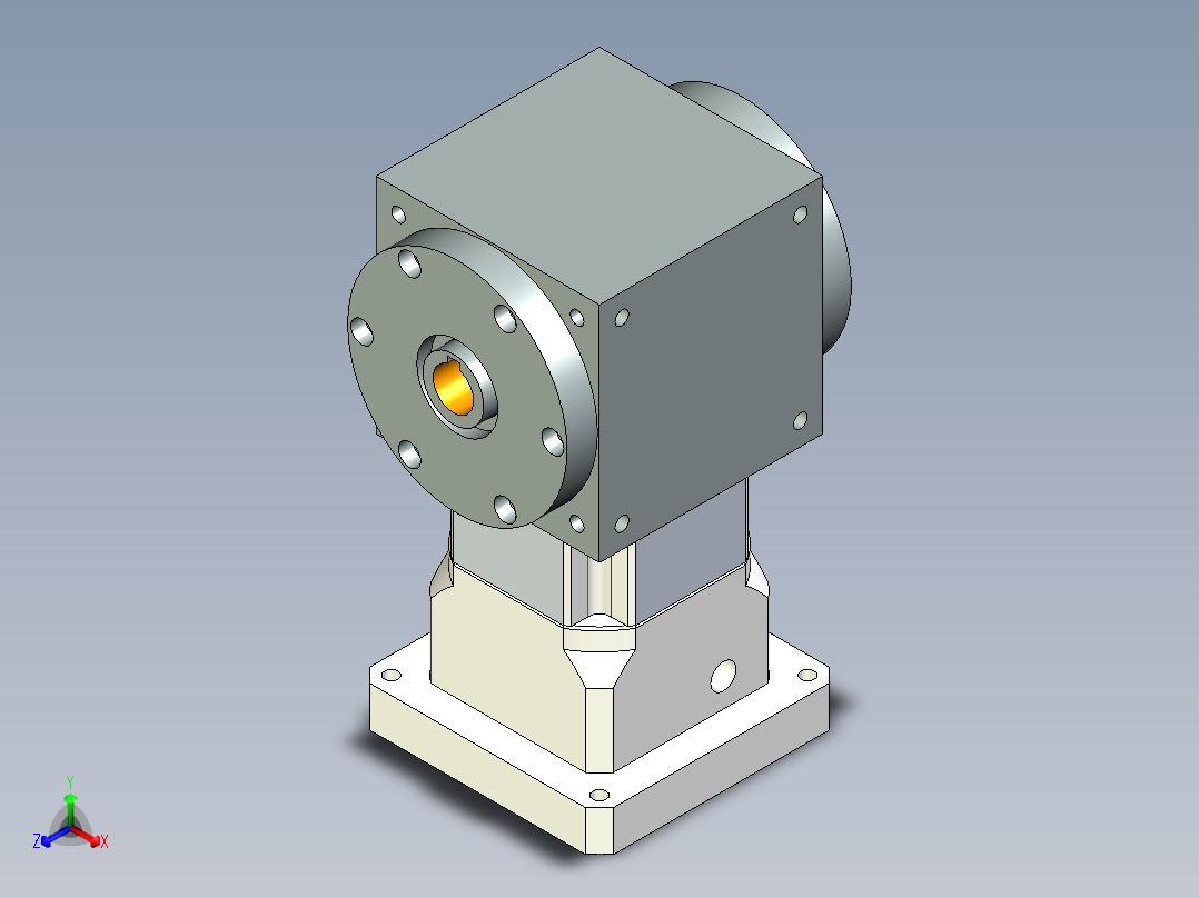 换向器PW110双孔 PGH90-L1 22-110-145-M8.stp主视图