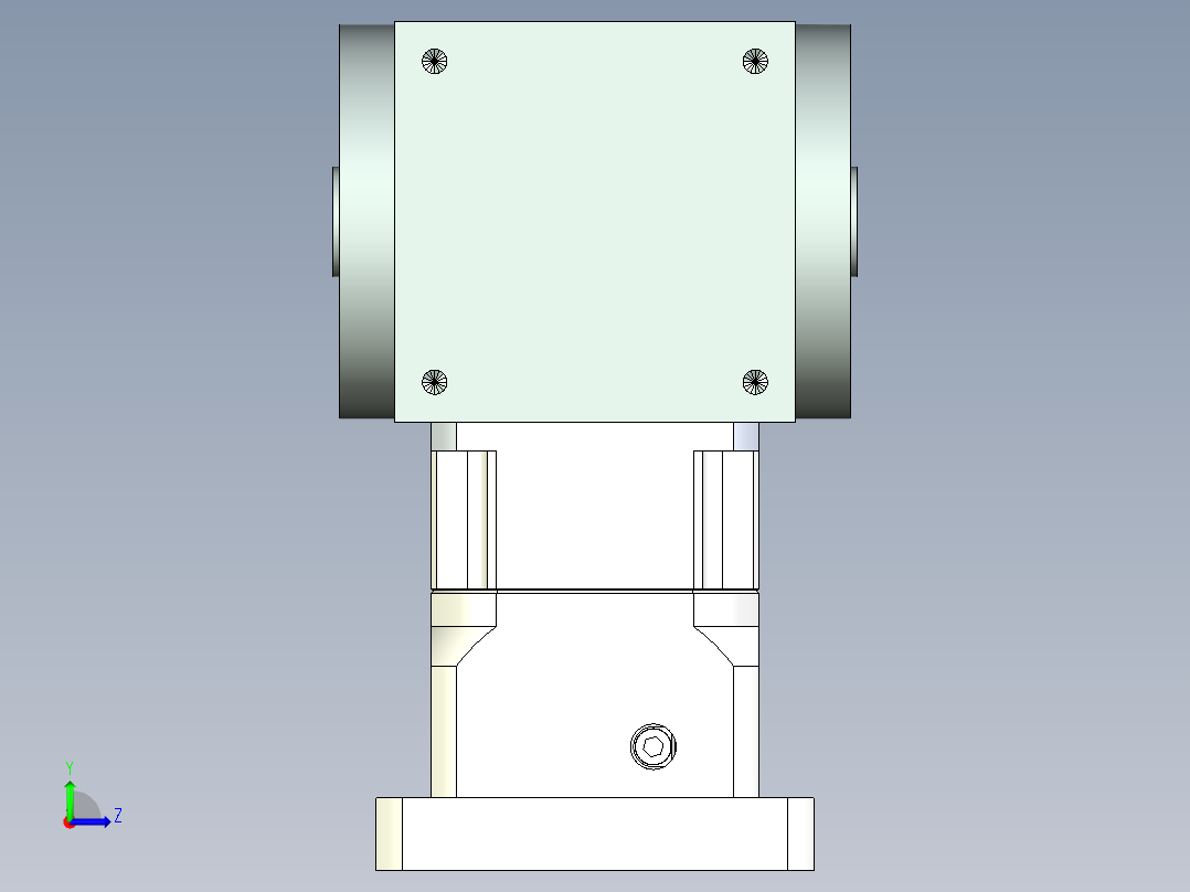 换向器PW110双孔 PGH90-L1 22-110-145-M8.stp左视图