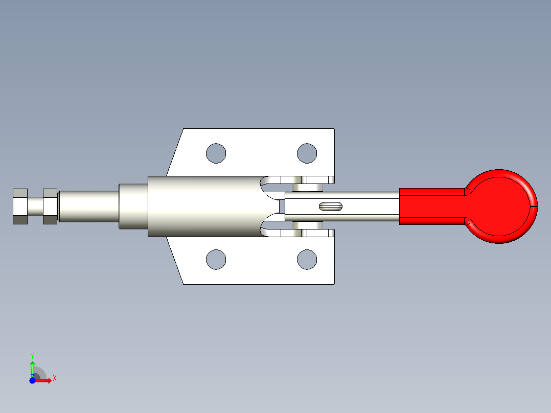 推拉式夾鉗SSP(B)-3D多系列多零件图纸模型前视图