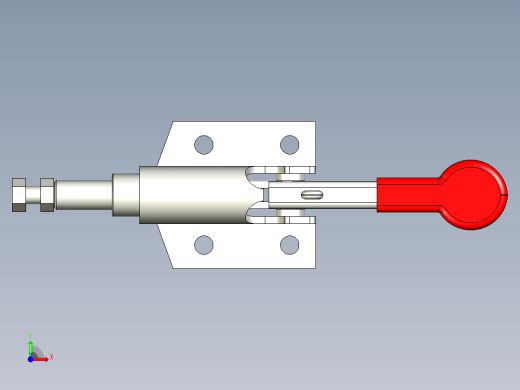 推拉式夾鉗SSP(B)-3D多系列多零件图纸模型前视缩略图