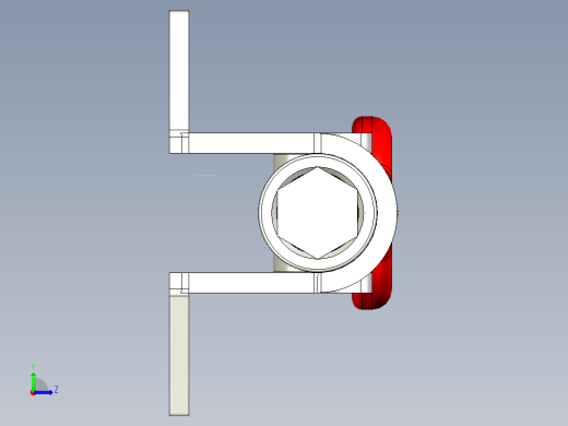 推拉式夾鉗SSP(B)-3D多系列多零件图纸模型左视缩略图