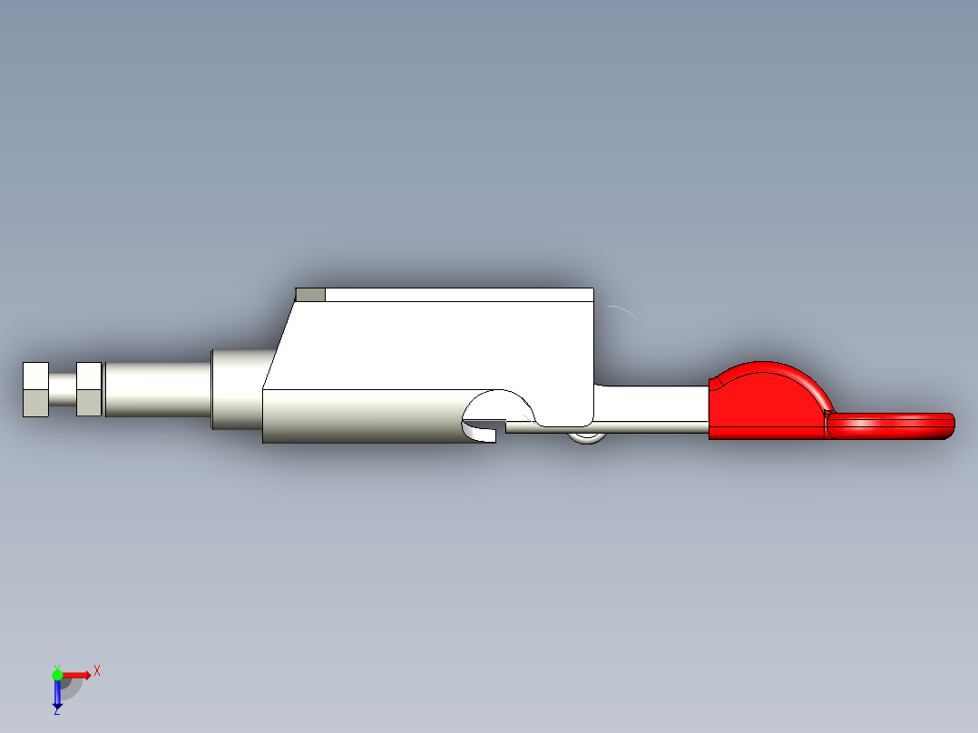 推拉式夾鉗SSP(B)-3D多系列多零件图纸模型俯视图