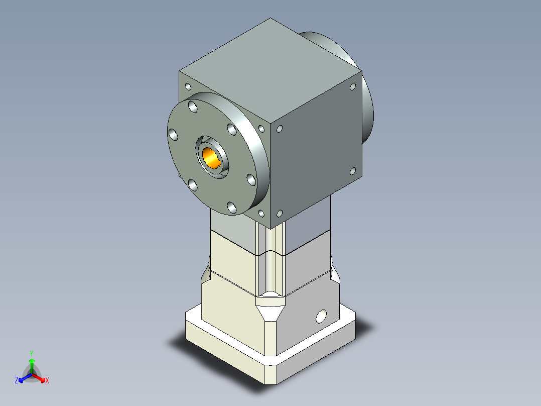 换向器PW110双孔 PGH90-L2 24-95-115-M8.stp主视图