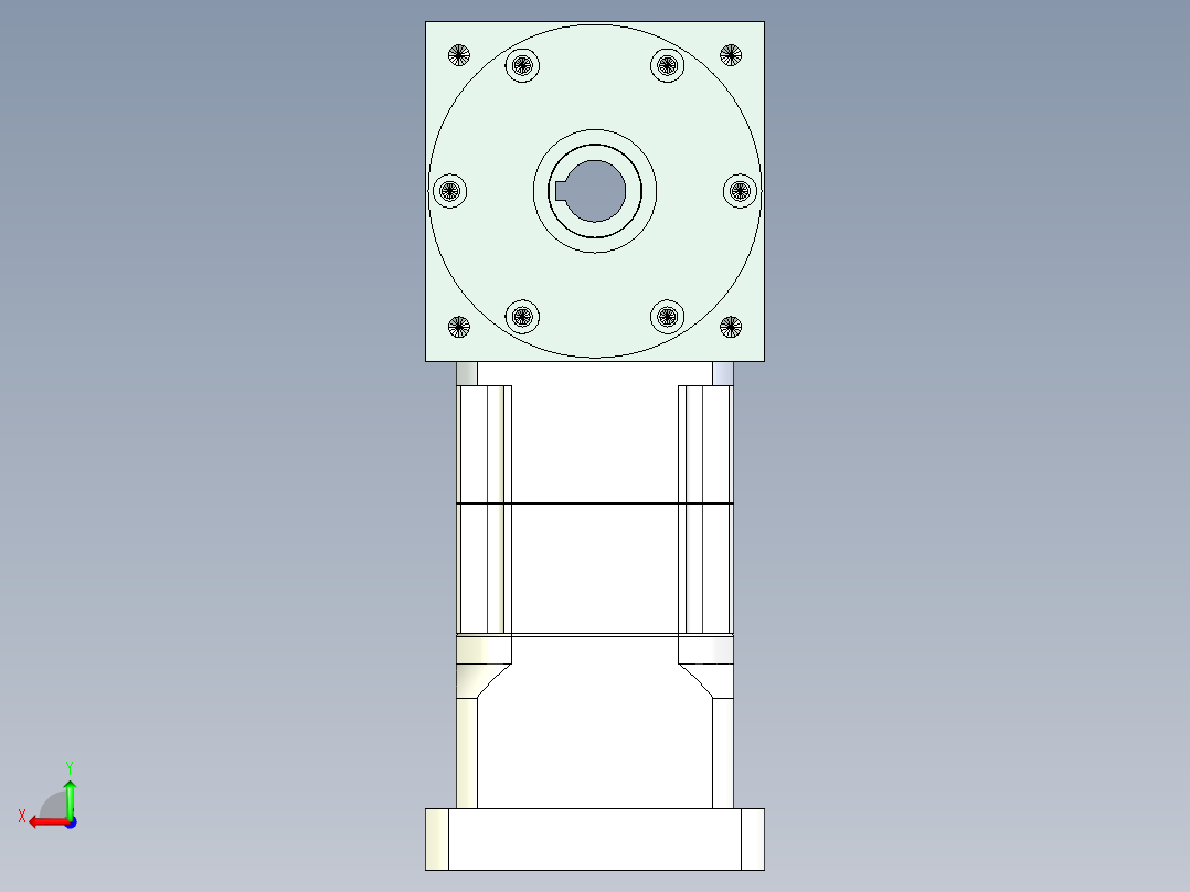 换向器PW110双孔 PGH90-L2 24-95-115-M8.stp后视图