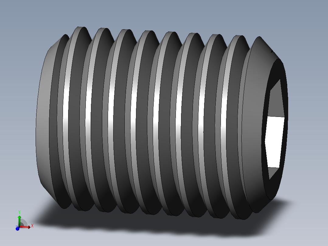 DIN 913-ISO 4026 固定螺钉-M24 L=30.SLDPRT主视图