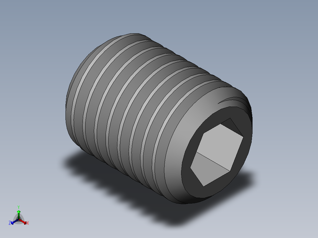 DIN 913-ISO 4026 固定螺钉-M24 L=30.SLDPRT正等轴测图