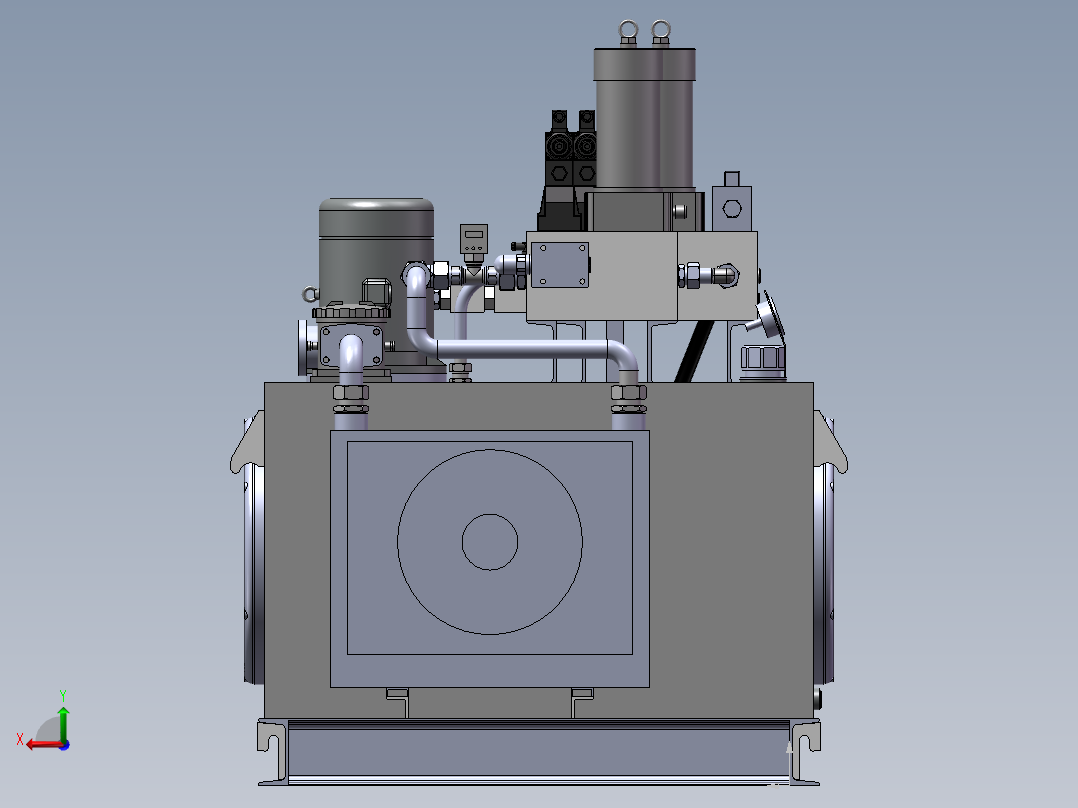 液压泵试验液压站后视图