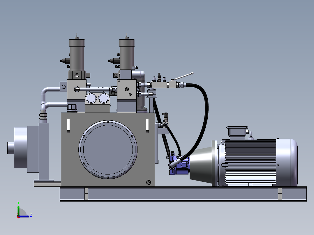 液压泵试验液压站左视图