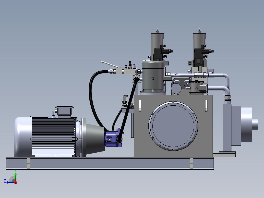 液压泵试验液压站右视图