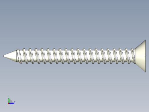 m3-13-to-40-沉头自攻螺丝-Screw M3 x 25 for Wood.STEP左视缩略图