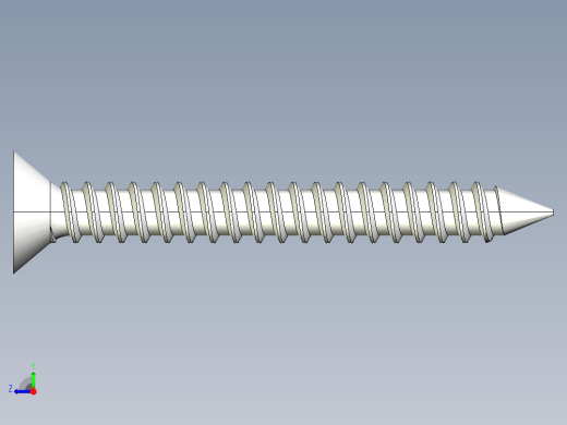 m3-13-to-40-沉头自攻螺丝-Screw M3 x 25 for Wood.STEP右视缩略图