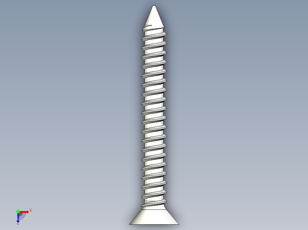 m3-13-to-40-沉头自攻螺丝-Screw M3 x 25 for Wood.STEP俯视图