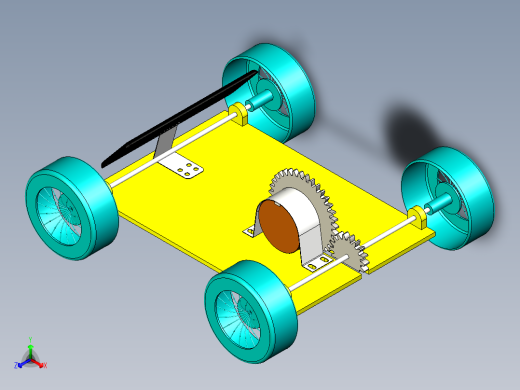 太阳能小车模型三维