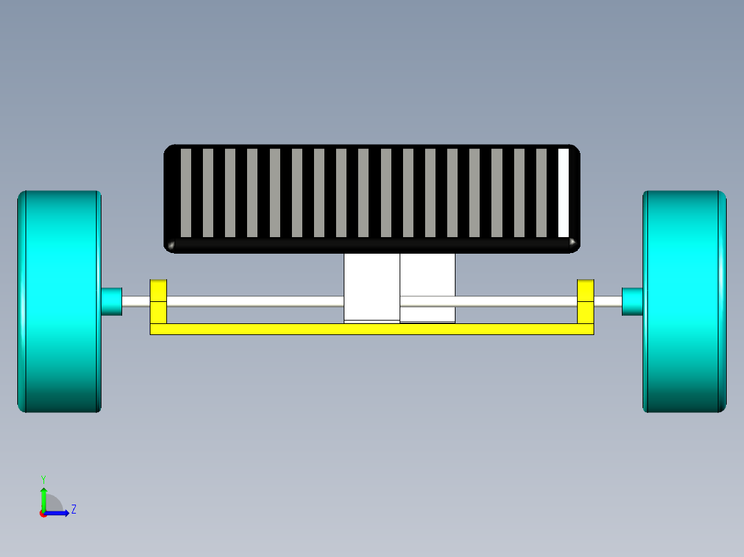 太阳能小车模型三维左视图