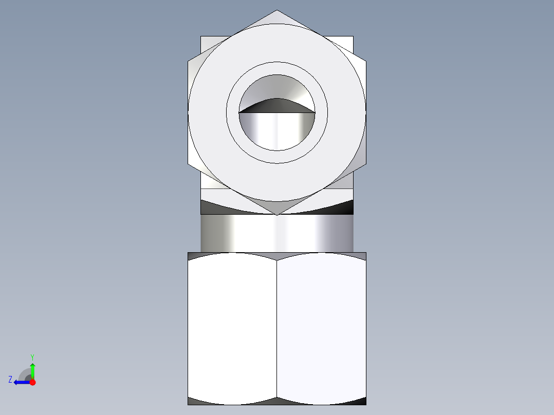 卡套式工业通用硬管接头EO_Union_elbow_W08LLCF右视图
