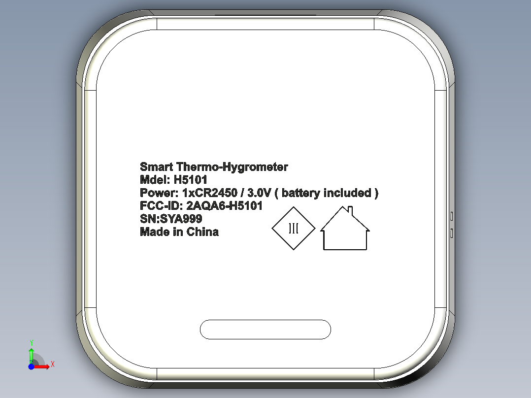 H5101湿度计前视图