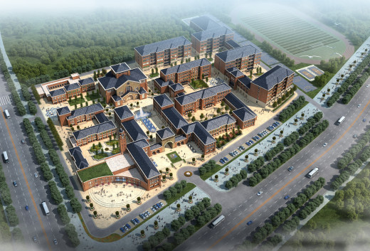 徐州国际学校公建学校 欧式 CCI（含文本效果图 CAD SU）缩略图