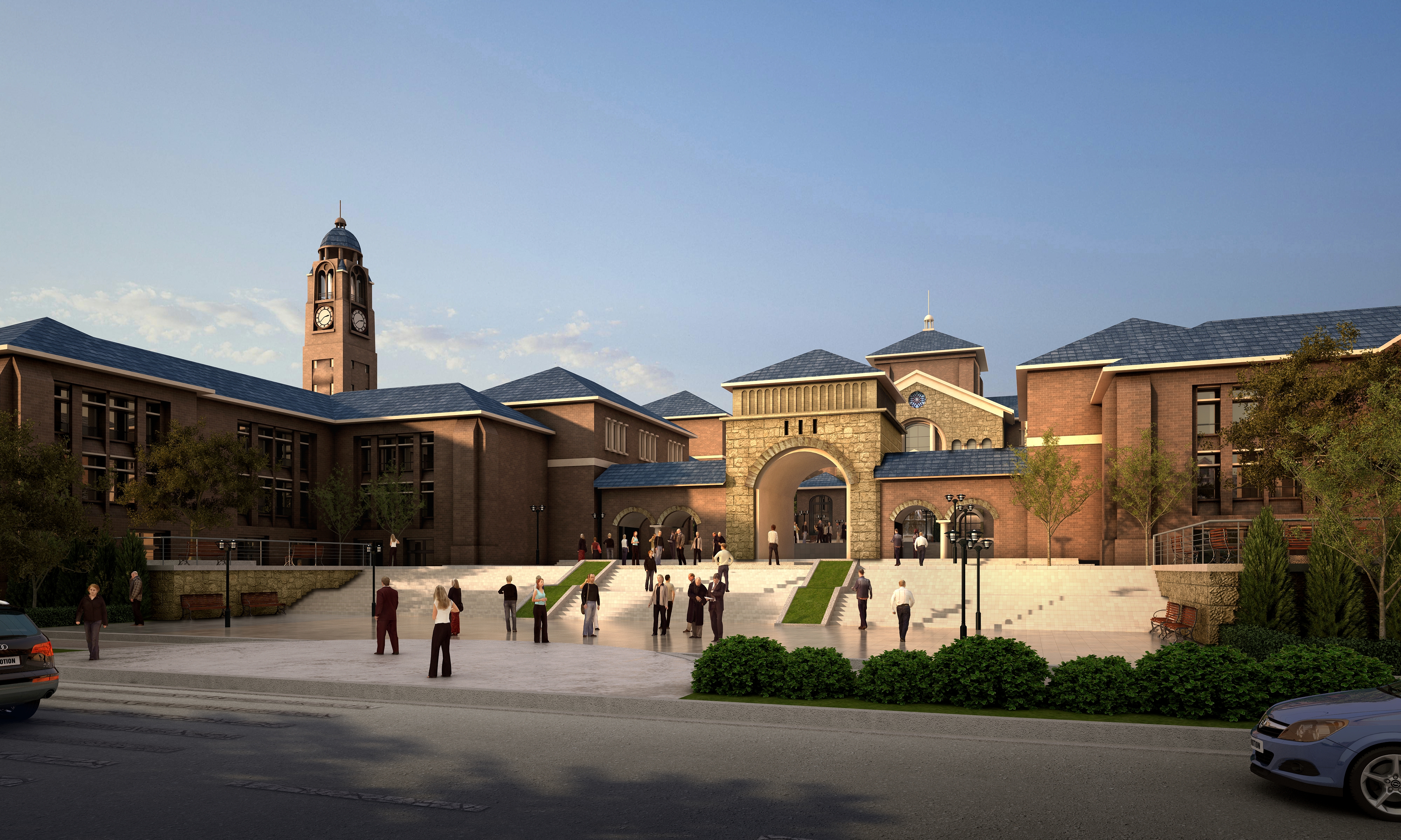 徐州国际学校公建学校 欧式 CCI（含文本效果图 CAD SU）
