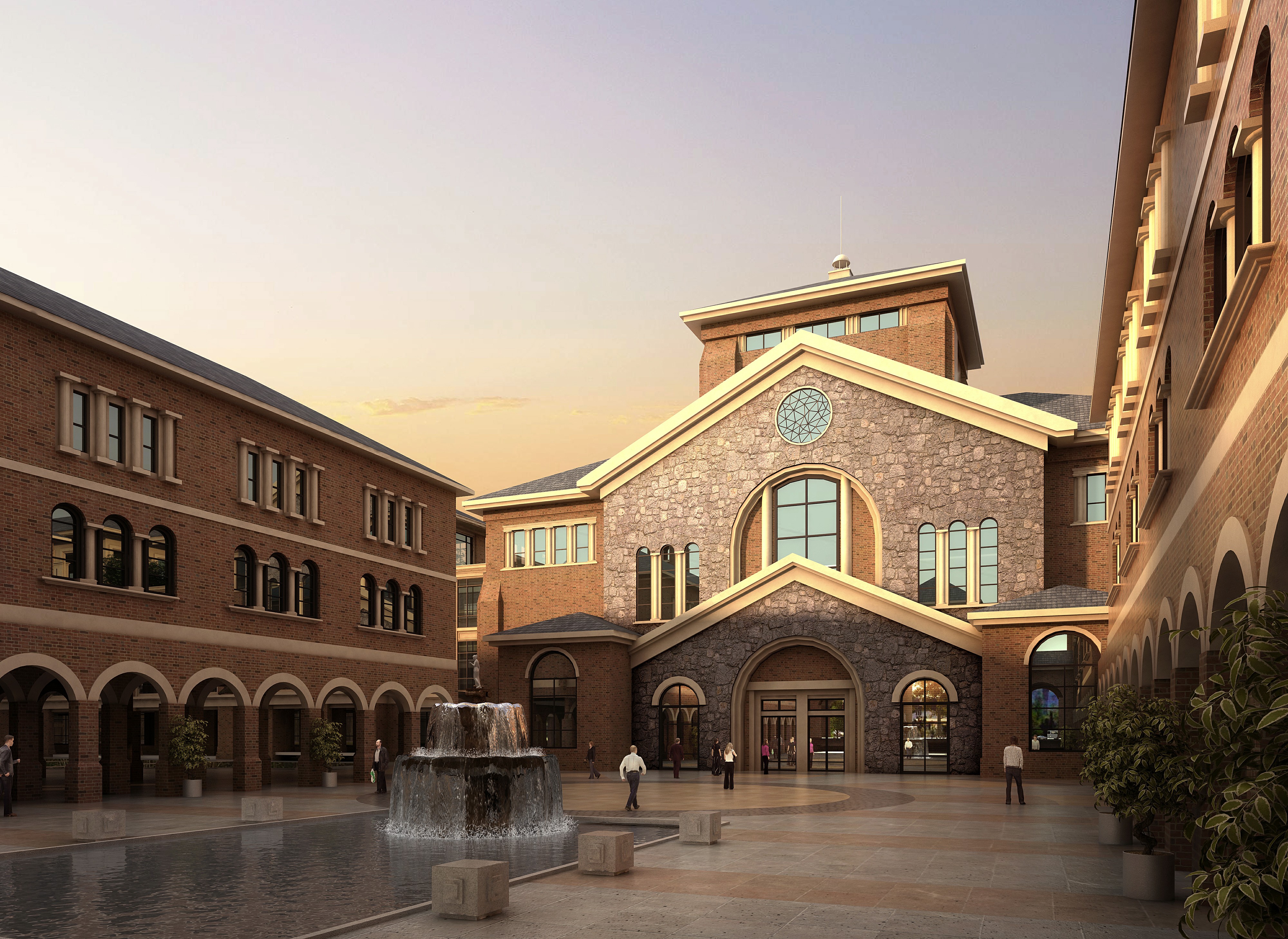 徐州国际学校公建学校 欧式 CCI（含文本效果图 CAD SU）