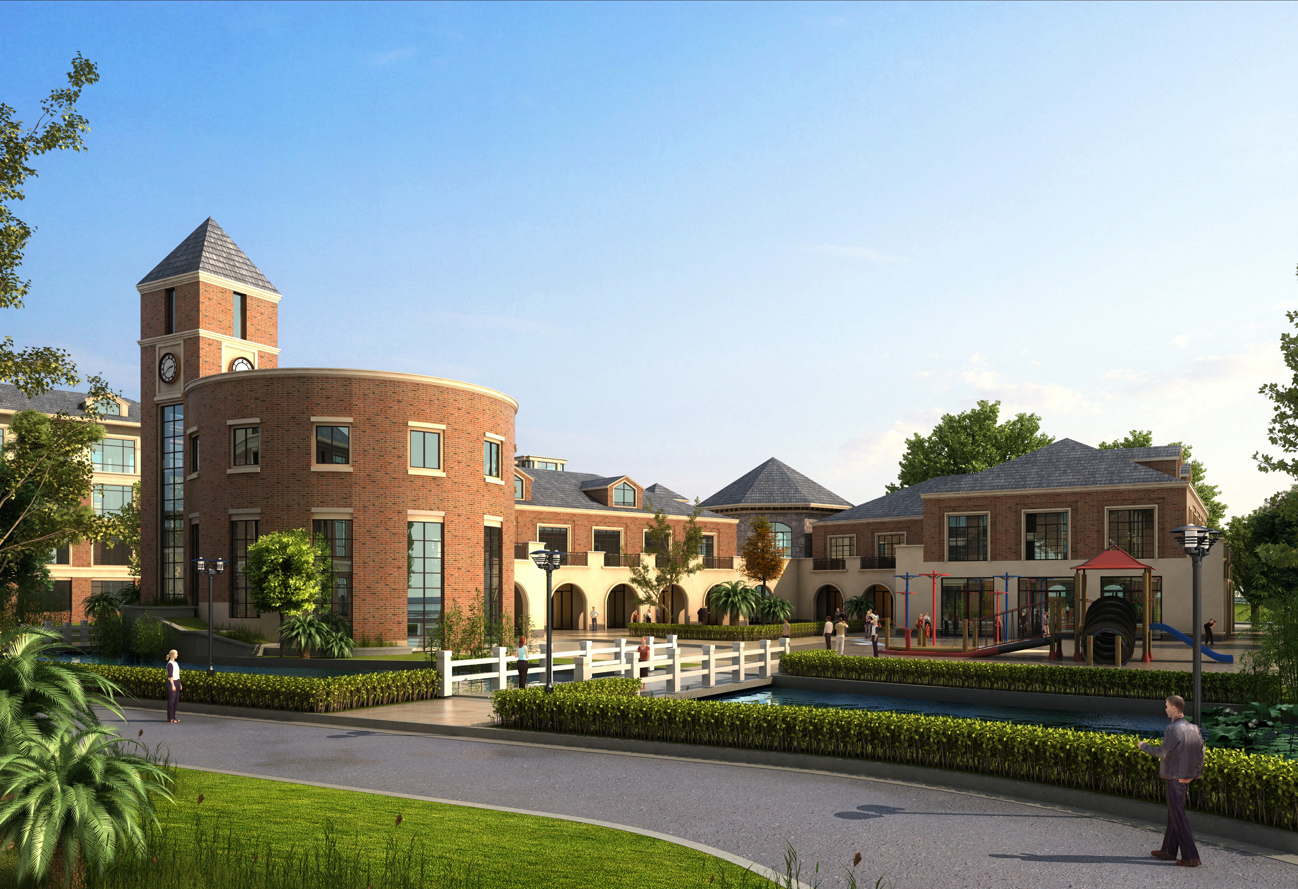 徐州国际学校公建学校 欧式 CCI（含文本效果图 CAD SU）