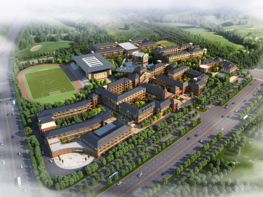 徐州国际学校公建学校 欧式 CCI（含文本效果图 CAD SU）缩略图