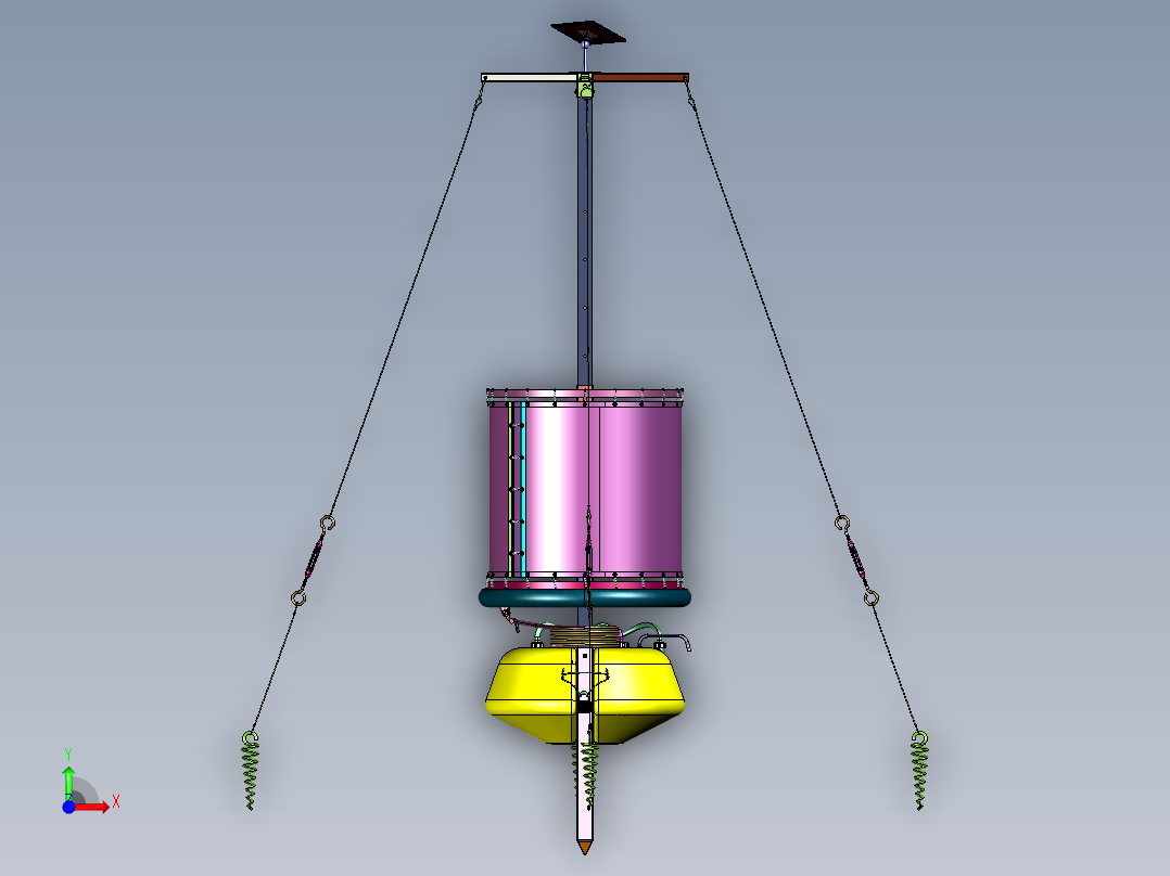 森林雾水截留通量收集装置前视图