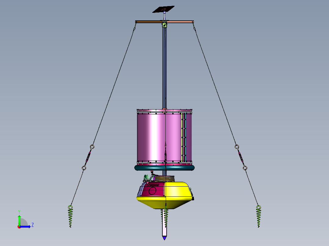 森林雾水截留通量收集装置左视图