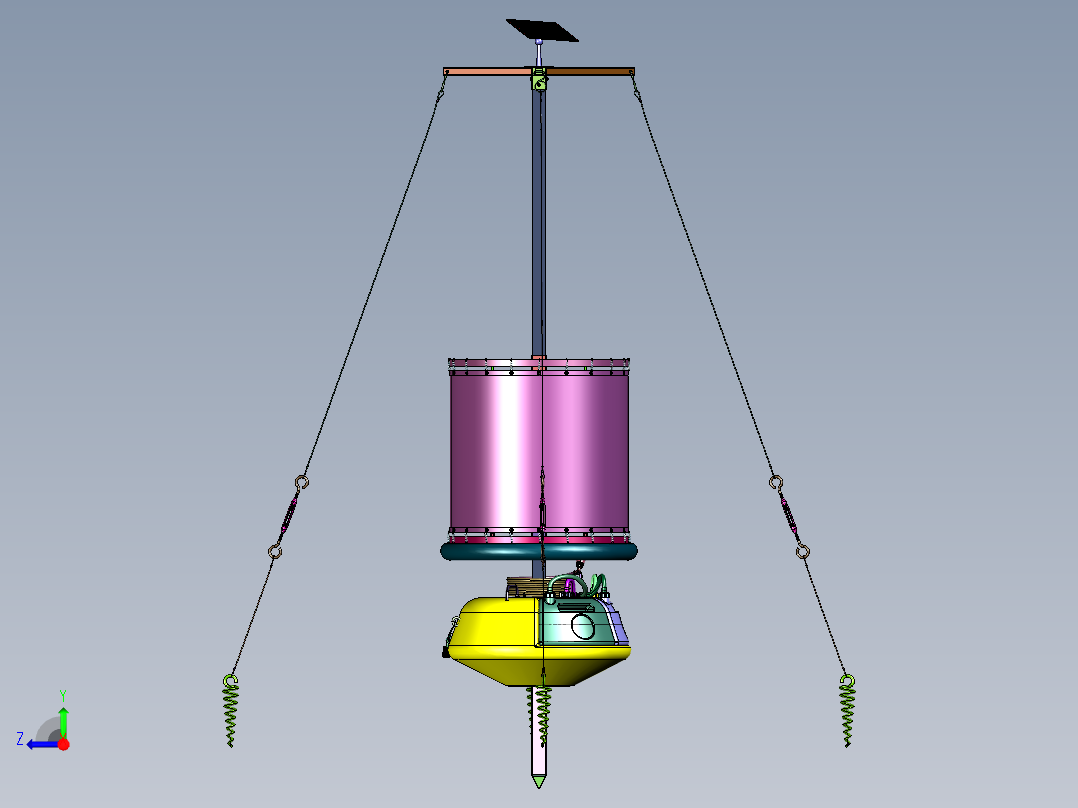 森林雾水截留通量收集装置右视图