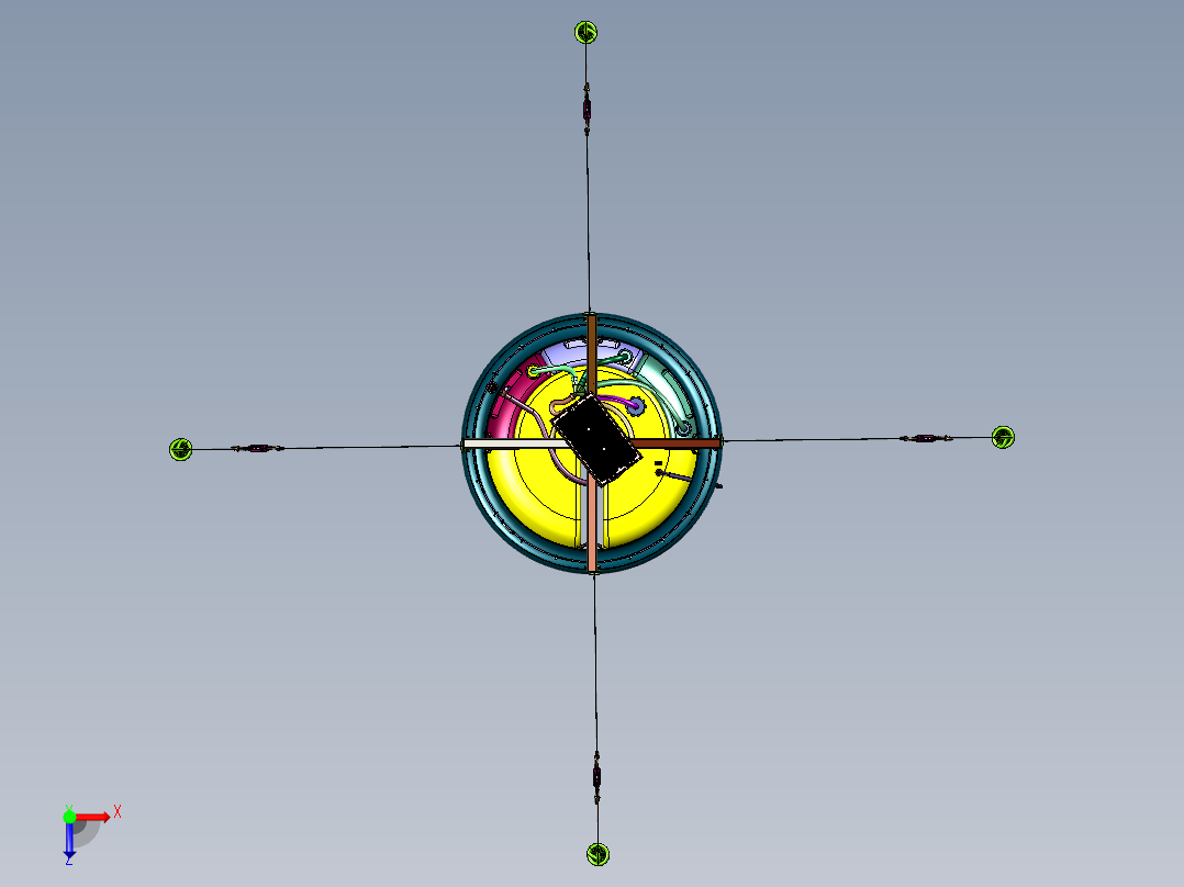 森林雾水截留通量收集装置俯视图