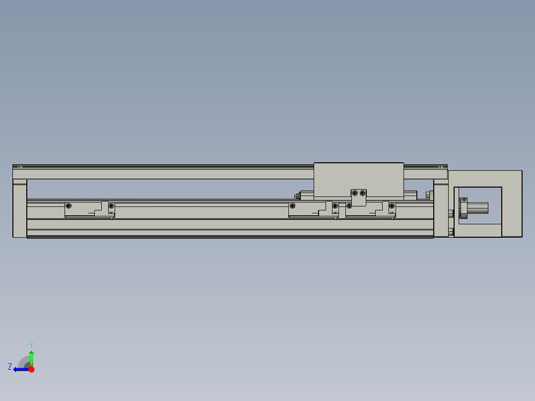 TPA-KNR-100E-2020C-L250A1-M-H40-N3线性模块铝制底座右视图