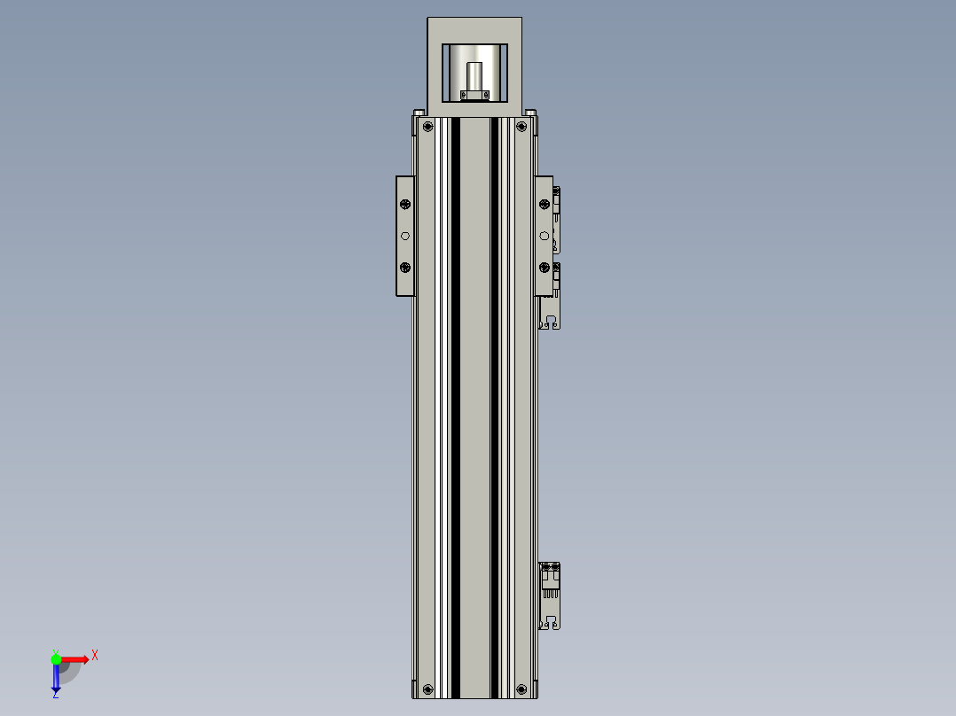 TPA-KNR-100E-2020C-L250A1-M-H40-N3线性模块铝制底座俯视图
