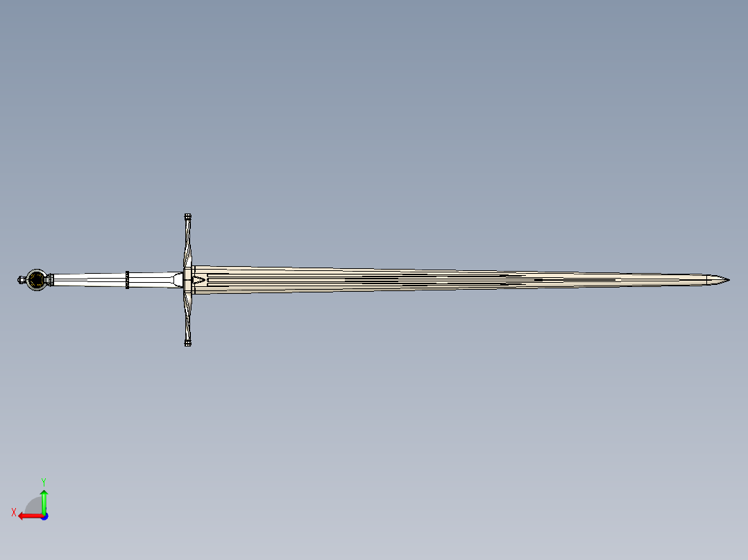 剑、宝剑(92)后视图