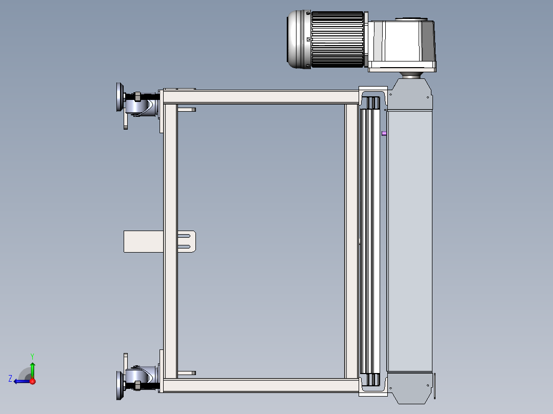 2023.02月-积放式滚筒线sw18可编辑右视图