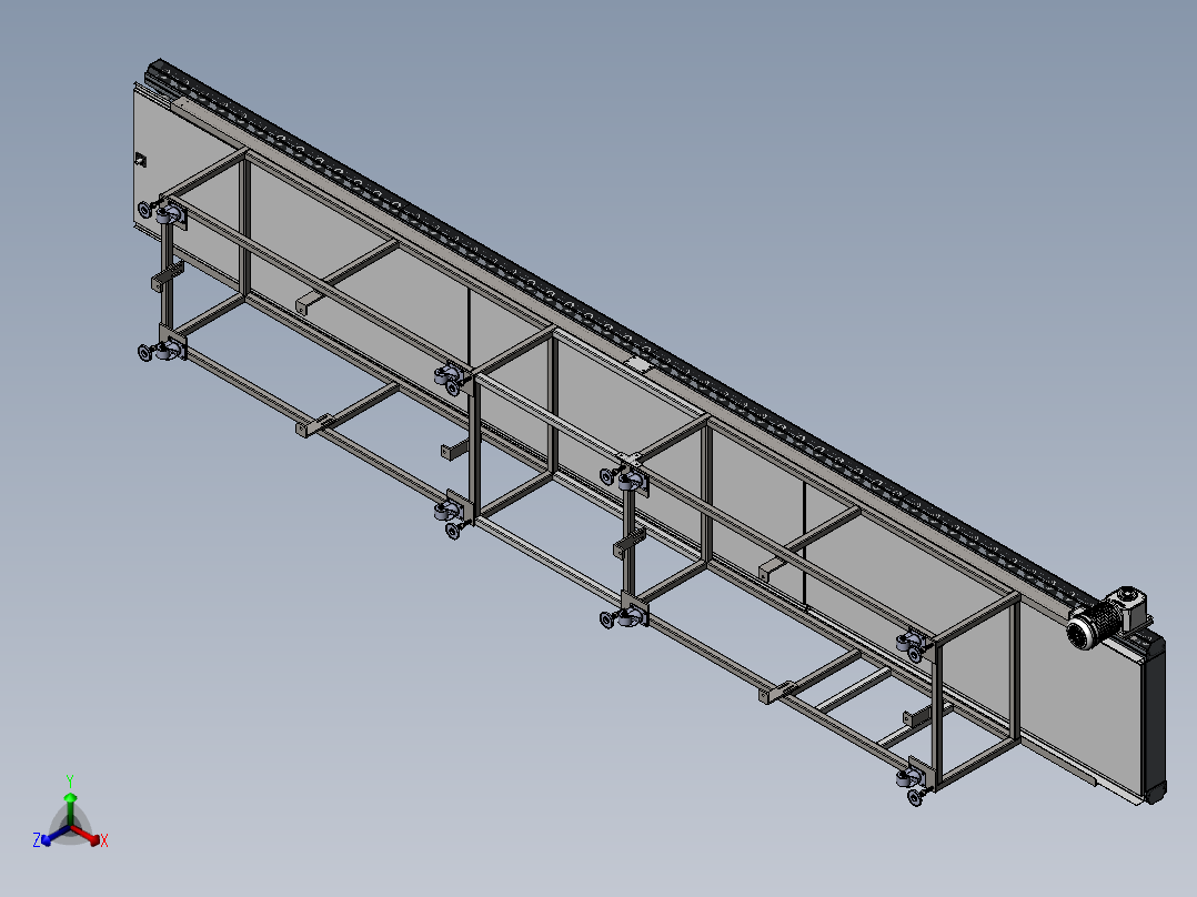 2023.02月-积放式滚筒线sw18可编辑正等轴测图