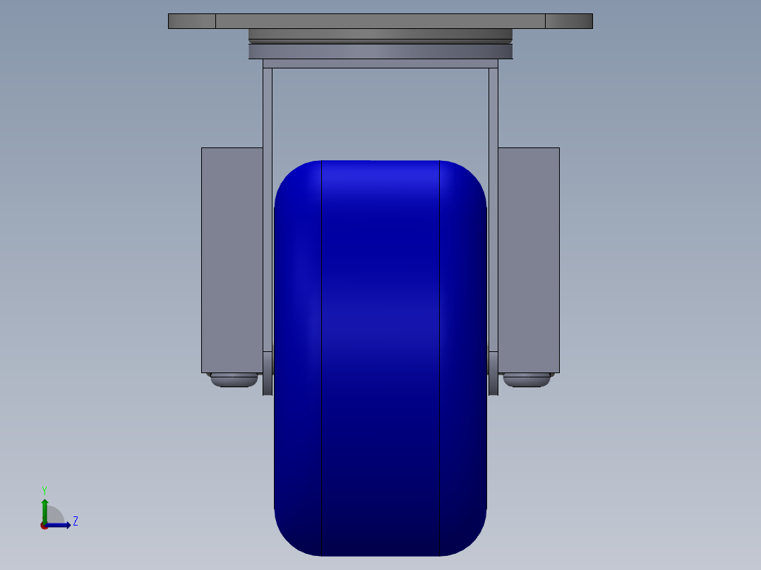 后轮悬架左视图