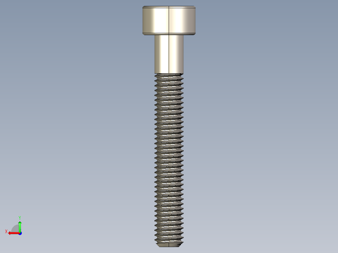 Screw_DIN_912_M3x22_A2.STEP公制内六角螺钉后视图