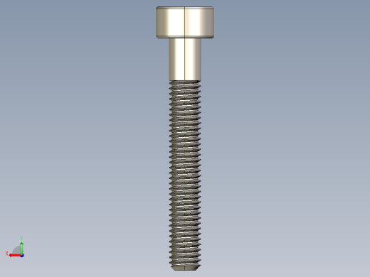 Screw_DIN_912_M3x22_A2.STEP公制内六角螺钉后视缩略图