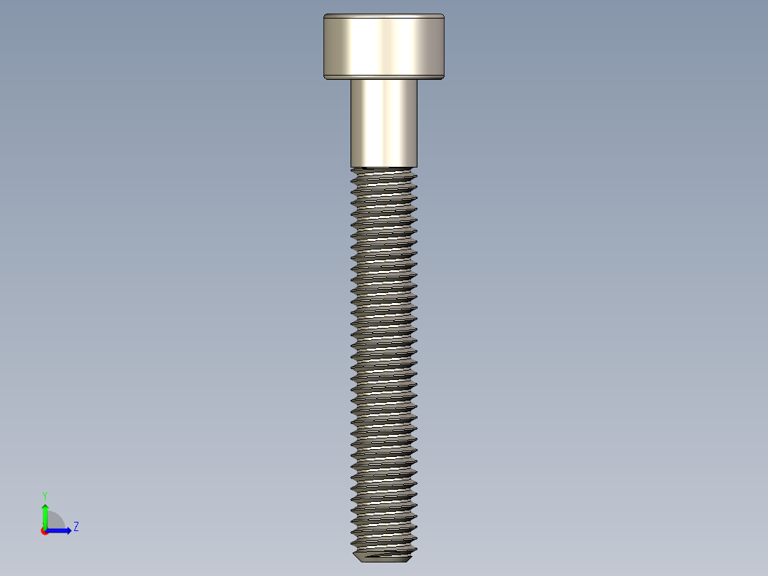 Screw_DIN_912_M3x22_A2.STEP公制内六角螺钉左视图