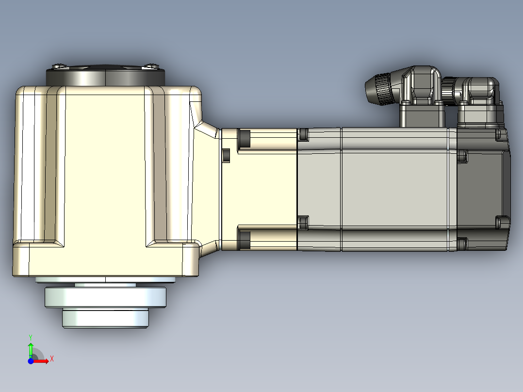 -MG直角法兰伺服减速电机90mrf1前视图