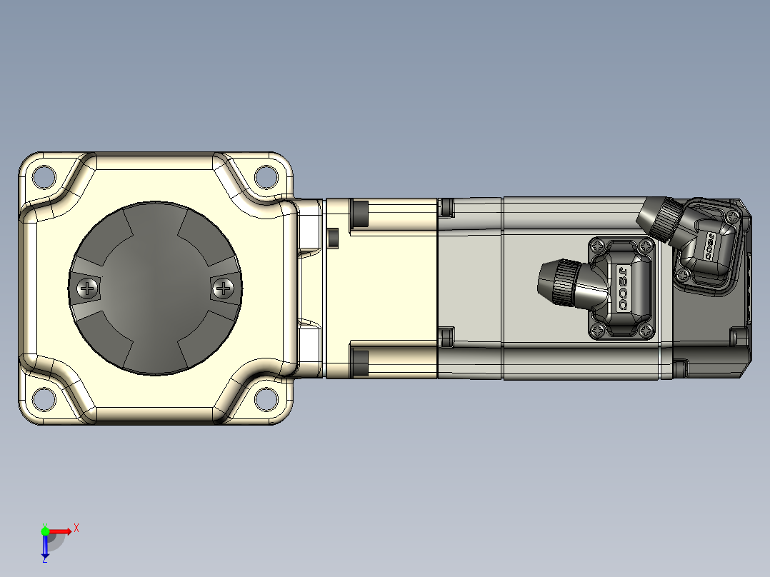 -MG直角法兰伺服减速电机90mrf1俯视图