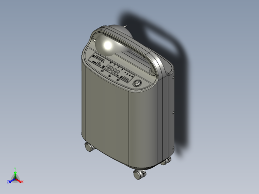 医用家用制氧机3L-5L正等轴测缩略图